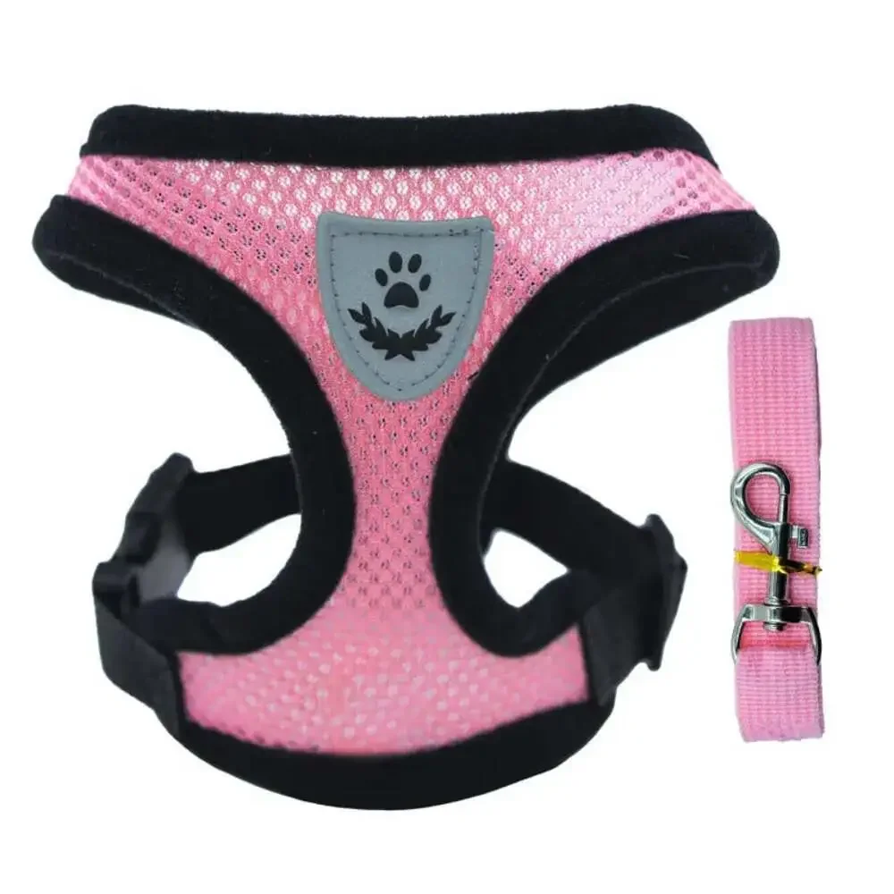 Dog Vest Walking Leash for Puppy Dog Cat Collar Polyester Adjustable Mesh Dog fo